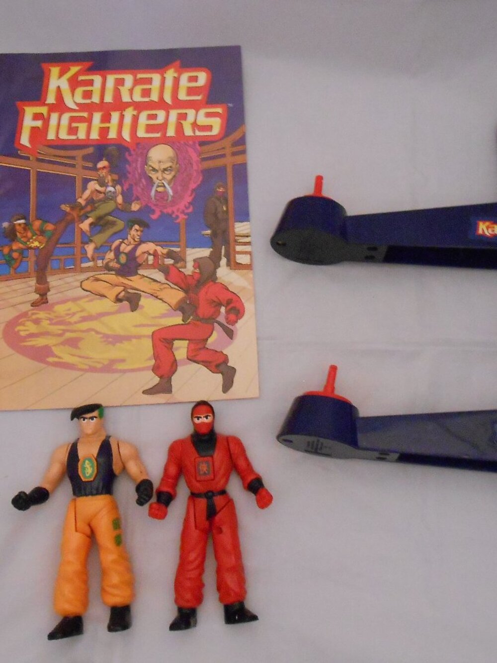 Vintage (1995) Milton Bradley Karate Fighters Action Figures, Comic Book